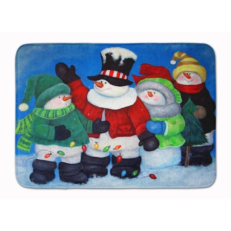 Carolines Treasures The Light Brigade Snowman Machine Washable Memory Foam Mat PJC1087RUG